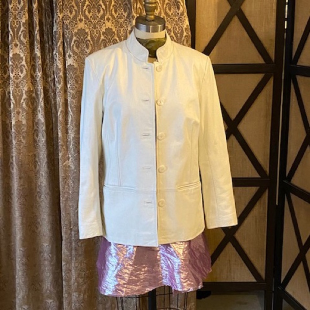 White leather jacket